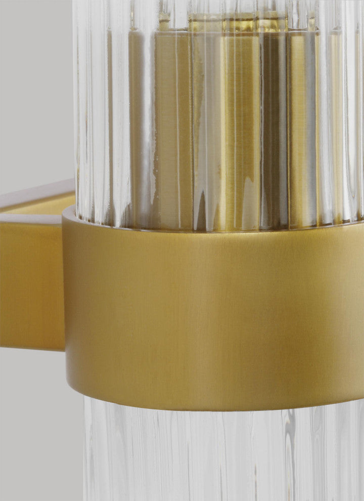 Geneva 3-Light Vanity, Burnished Brass