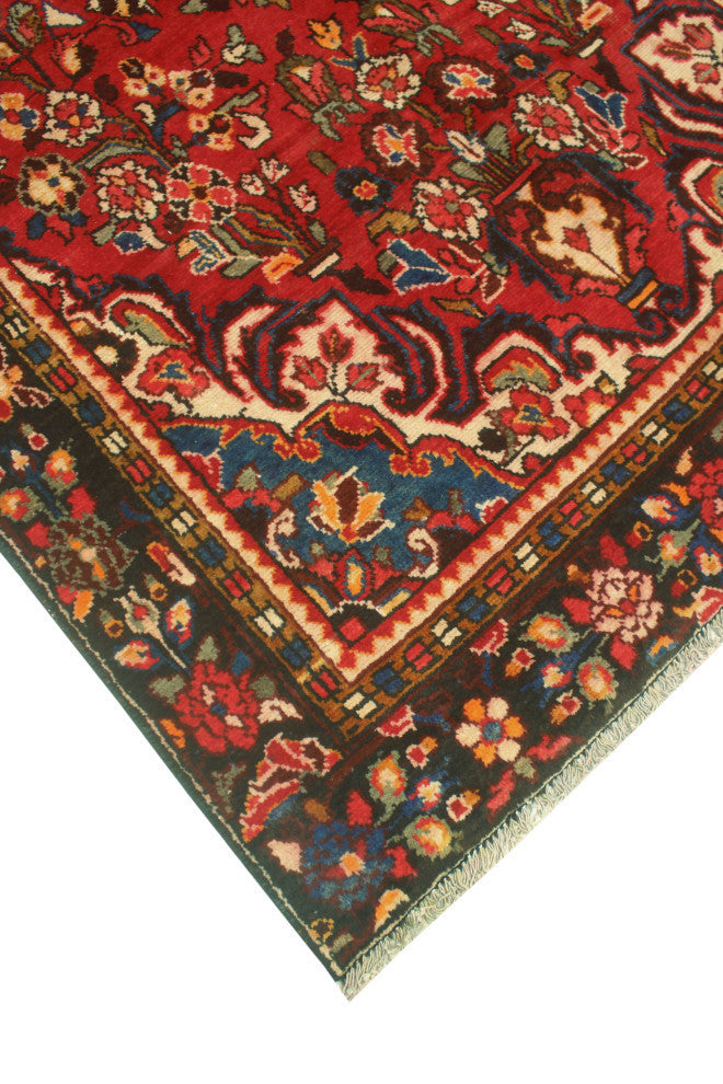 Fine Vintage Distressed Anabelle Red/Charcoal Runner, 4'5x9'4