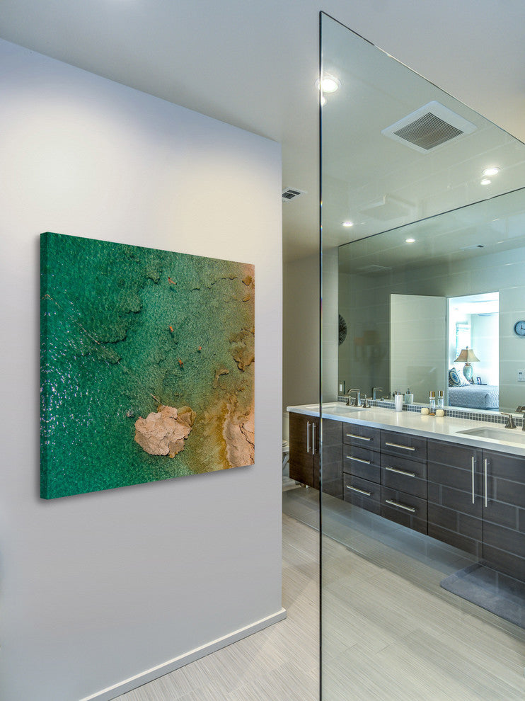 "Green Waves" Print on Canvas by Karolis Janulis