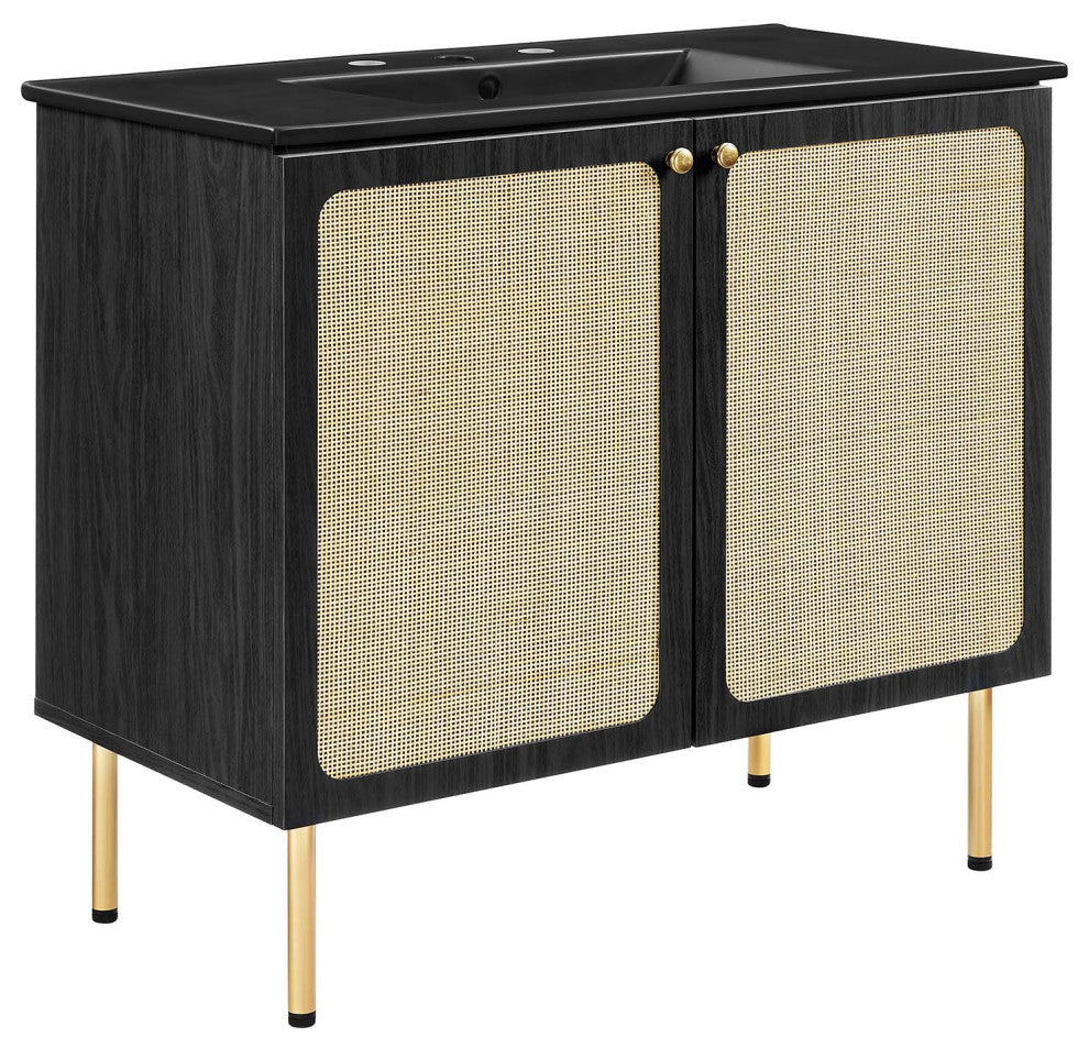 Chaucer 36" Bathroom Vanity - Black Black