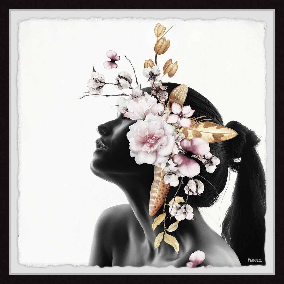 "Blooming Drama" Framed Painting Print, 24"x24"