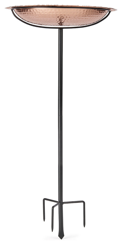 Pure Copper 18" Bird Bath on Garden Pole By Good Directions