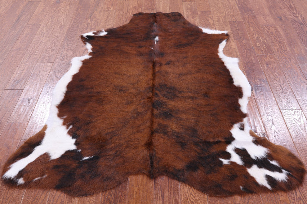 Organic Natural Hair-On Cowhide Area Rug 5' 10" X 5' 1" C1732