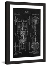 "Automobile 1919 Black Paper" Framed Painting Print