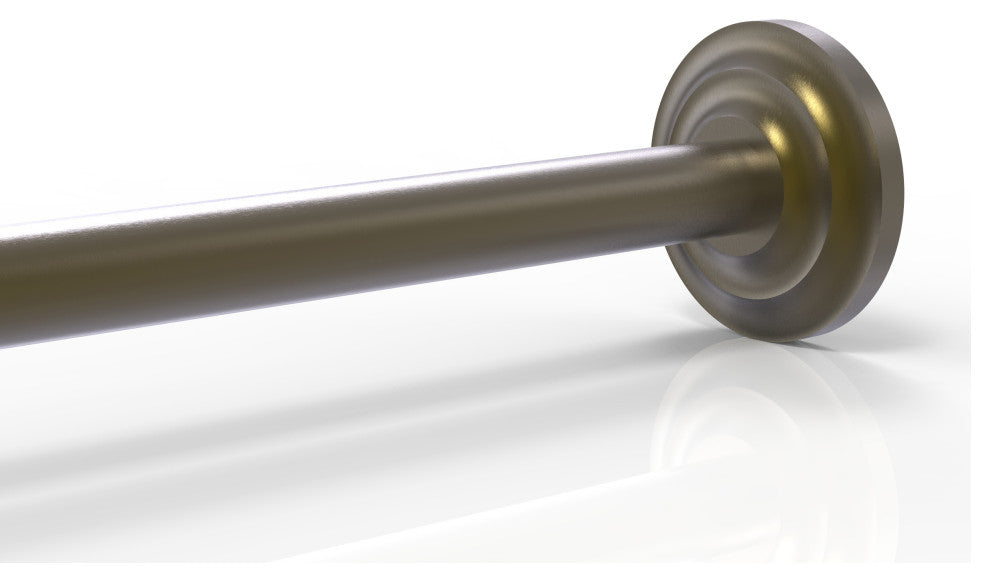 Que New Shower Curtain Rod Brackets, Antique Brass