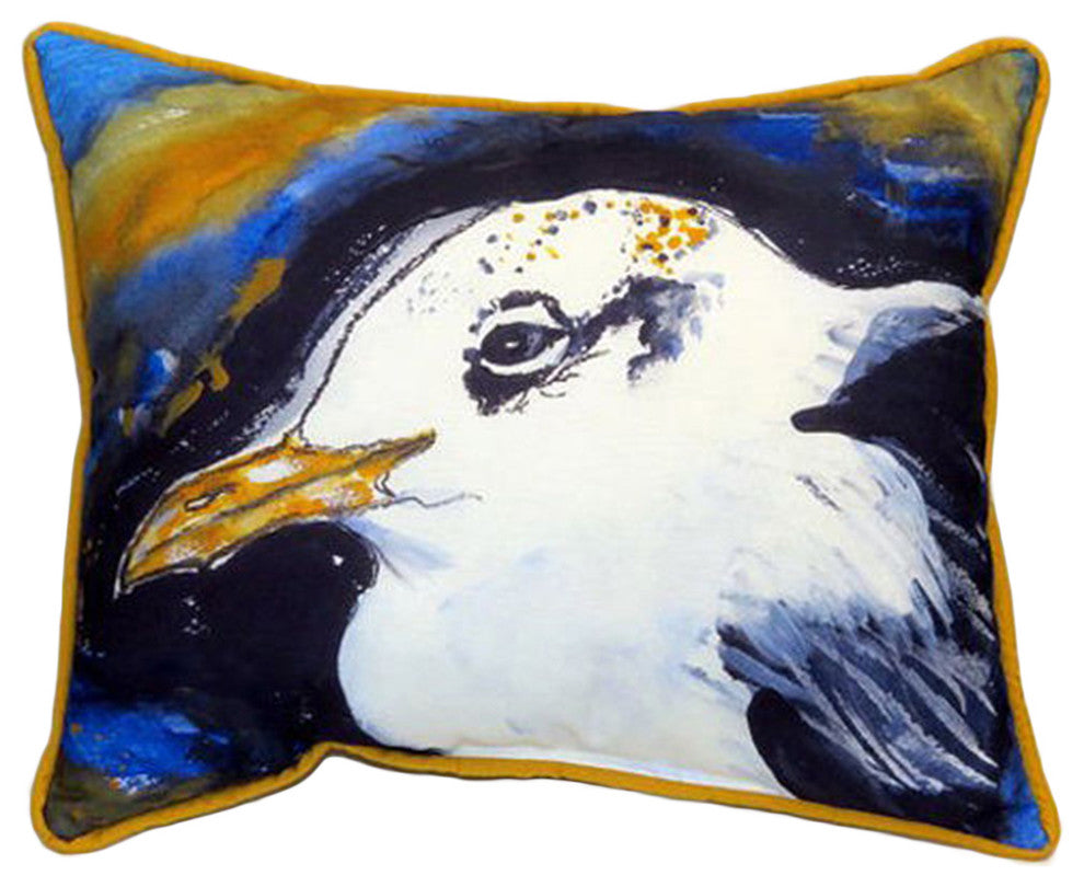 Betsy Drake Gull Portrait Extra Large 20 X 24 Indoor / Outdoor Pillow