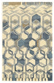 Linon Aspire Triangle Hand Tufted Wool 5'x8' Rug in Ivory