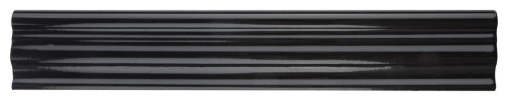 Chester Chair Rail Nero Ceramic Wall Trim