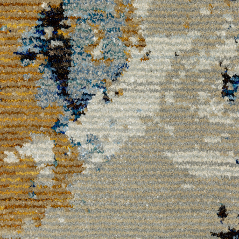 Oriental Weavers Evolution Indoor Rug Blue/ Gold 2'3" X 8'
