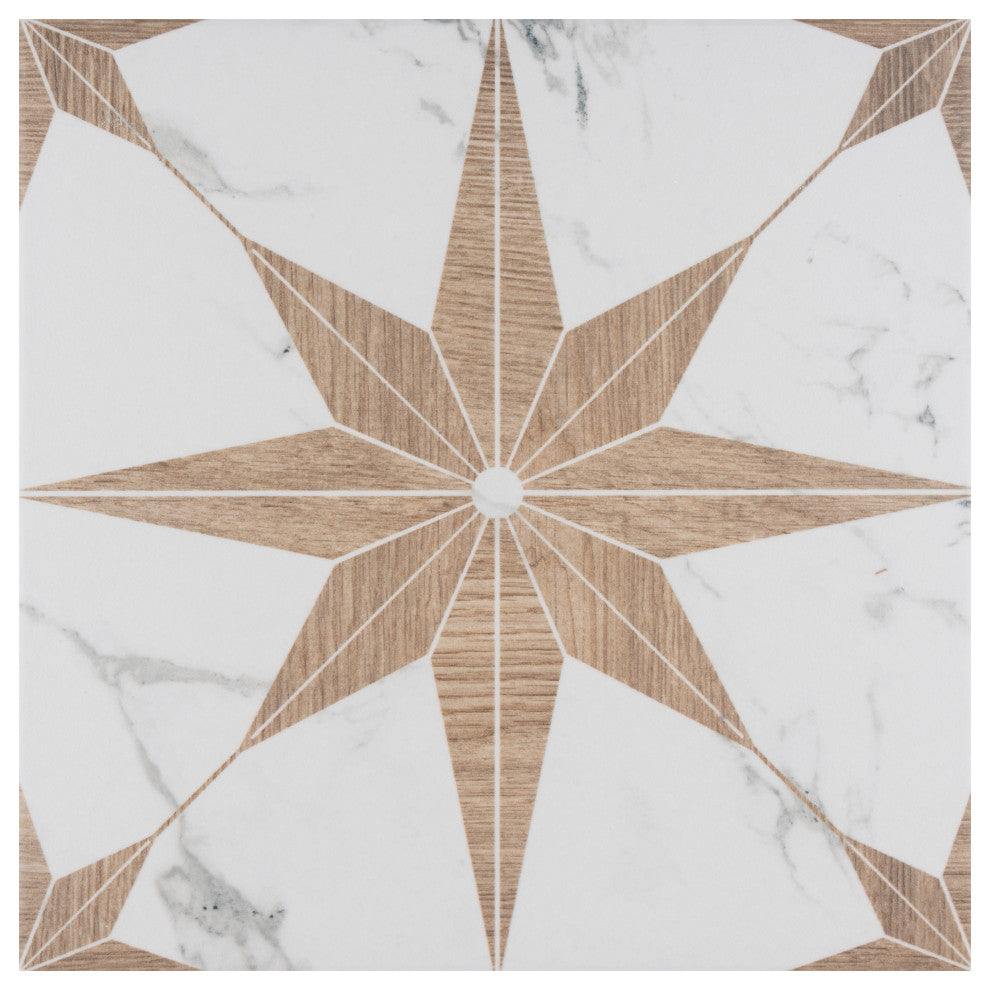 Llama Stella Loire Porcelain Floor and Wall Tile, Noce, Noce