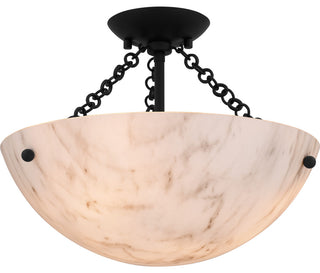 Quoizel QSF6751 Baylor 3 Light 15"W Semi-Flush Bowl Ceiling - Matte Black