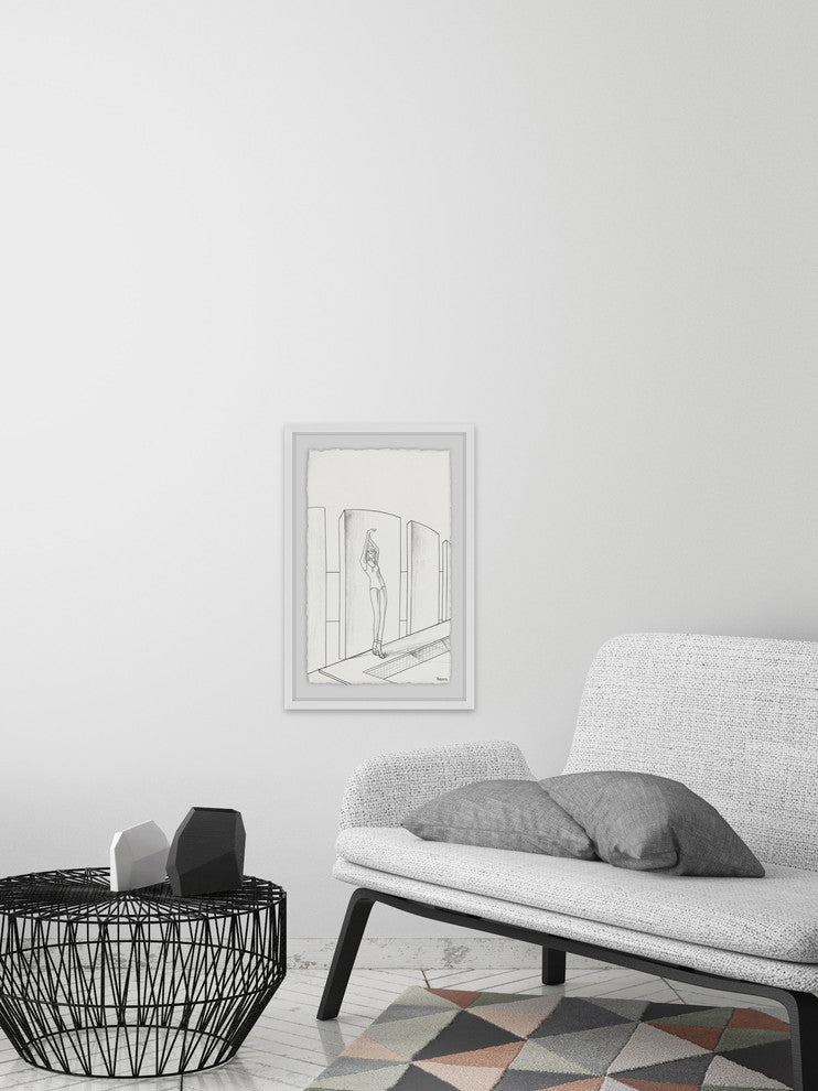 "Lazy by the Pool" Framed Painting Print, 20"x30"