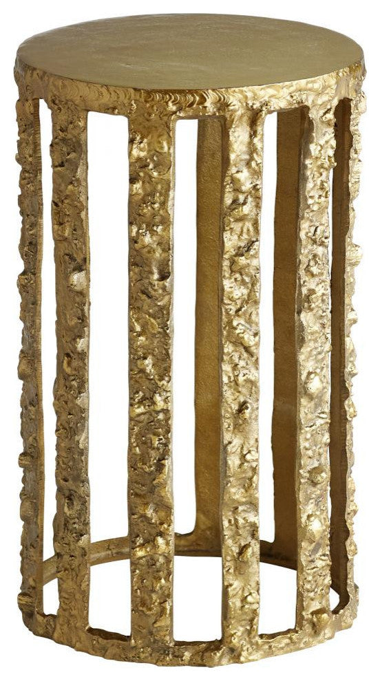 Large Lucila Gilded Table, Gold, Aluminum, 24"H (11142 MGT51)