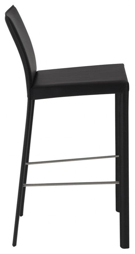 Set of Two 30" Steel Low Back Bar Height Bar Chairs