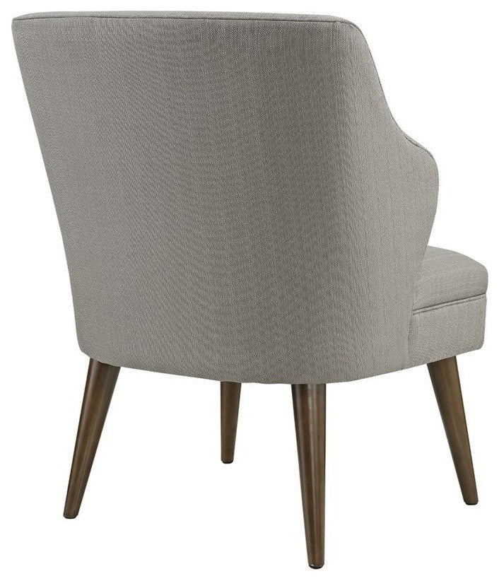 Modern Granite Swell Upholstered Fabric Armchair