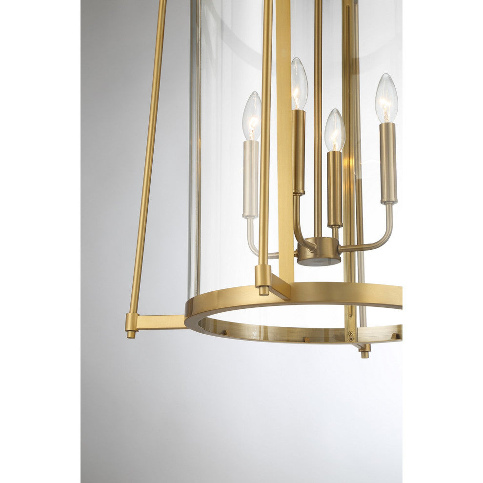 Rosedale 4-Light Pendant, Warm Brass