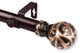 Swirl 1" Curtain Rod, Black, Bronze, 28"-48"