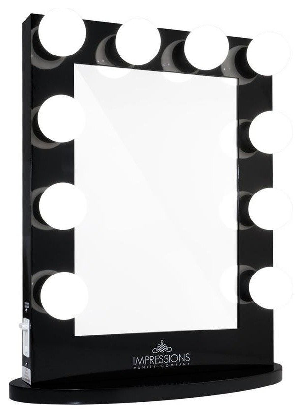 Hollywood Iconic Vanity Mirror: Black (Clear LED)