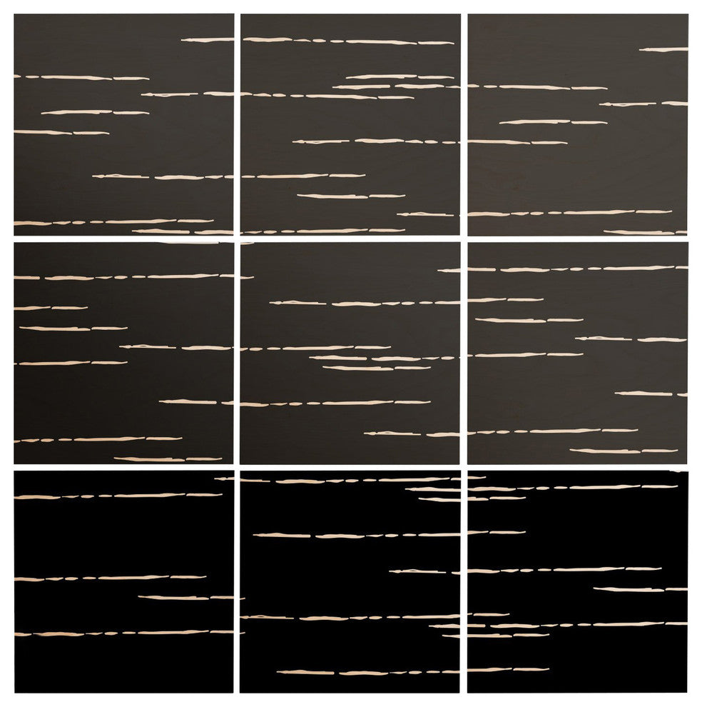 Deny Designs Iveta Abolina La Jardin Noir IV Wood Wall Mural, 4'x4'