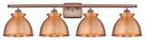 Adirondack 4-Light 38" Bath Vanity Light, Antique Copper Shade