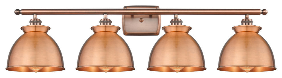 Adirondack 4-Light 38" Bath Vanity Light, Antique Copper Shade