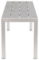 Double Bench, Aluminum, Metal, Gray, Silver, Outdoor Patio Balcony Garden