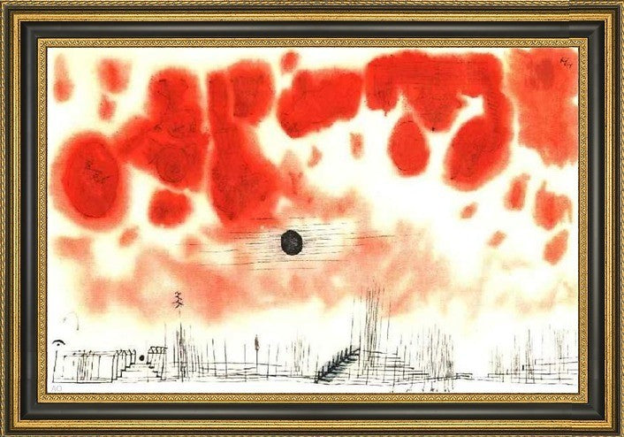 Paul Klee Clouds Over Bor - 16" x 24" Framed Premium Canvas Print