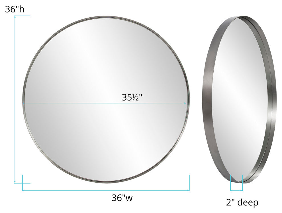 Howard Elliott Steele Silver Round Mirror