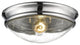 Millennium Lighting Flushmount, Chrome, Clear Seeded