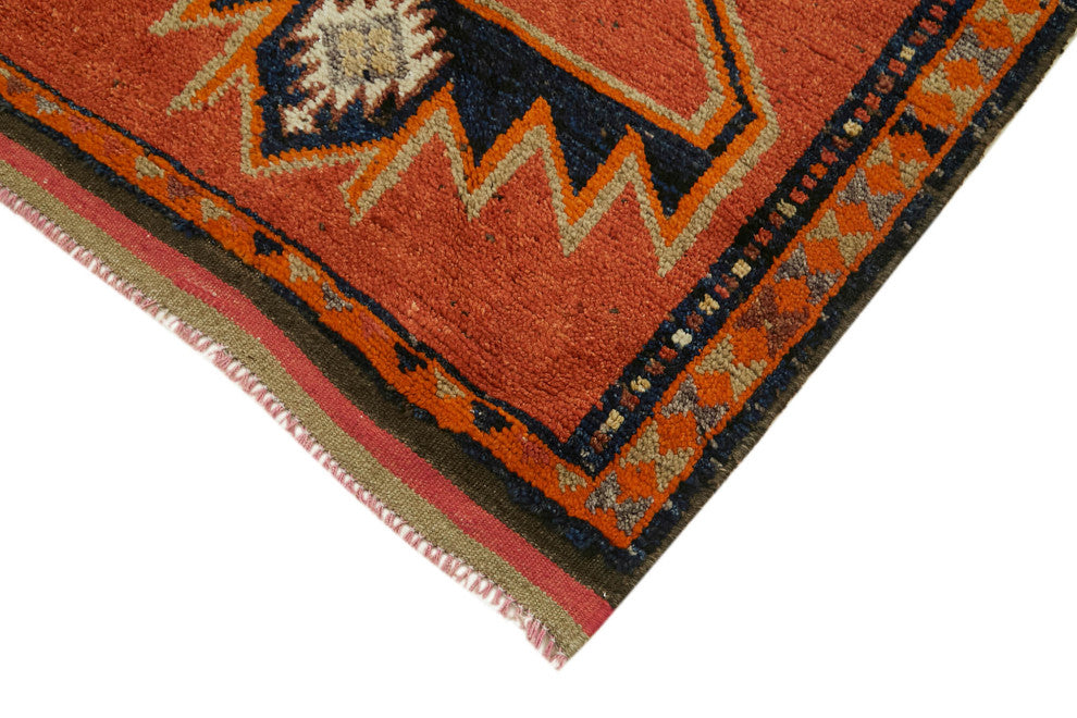 Rug N Carpet - Handmade Oriental 3' 5" x 12' 1" One-of-a-Kind Runner Rug
