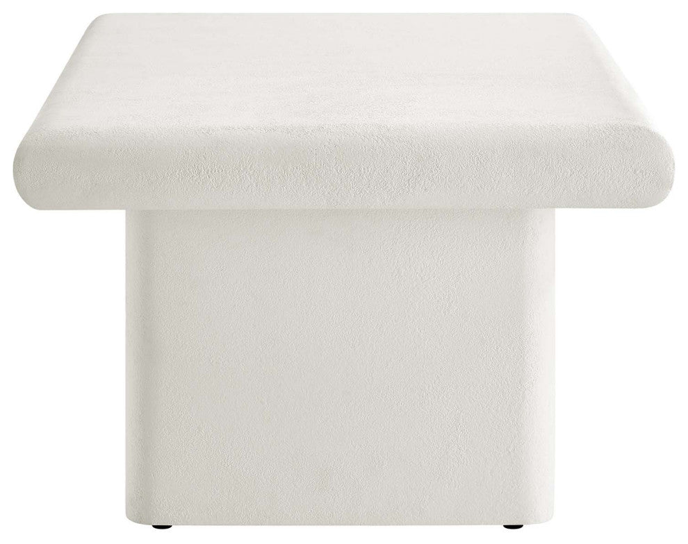 Relic Concrete Textured Coffee Table - White