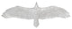 Soaring Eagle Wall Art, Resin, Silver Leaf, Small