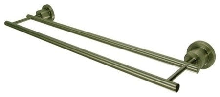 Kingston Brass 24" Dual Towel Bar, Brushed Nickel