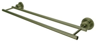 Kingston Brass 24" Dual Towel Bar, Brushed Nickel