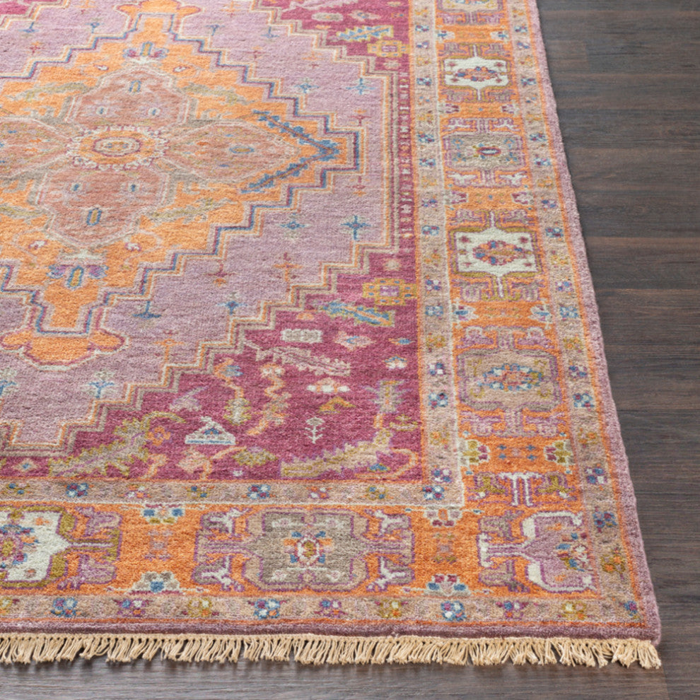 Surya Zeus ZEU-7800 Traditional Area Rug, Eggplant, 3' x 12' Runner