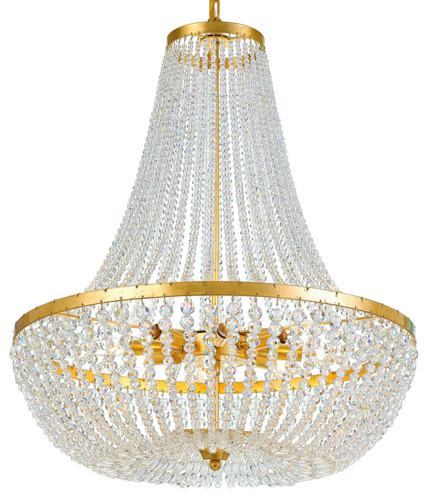 Rylee 8-Light Chandelier, Antique Gold