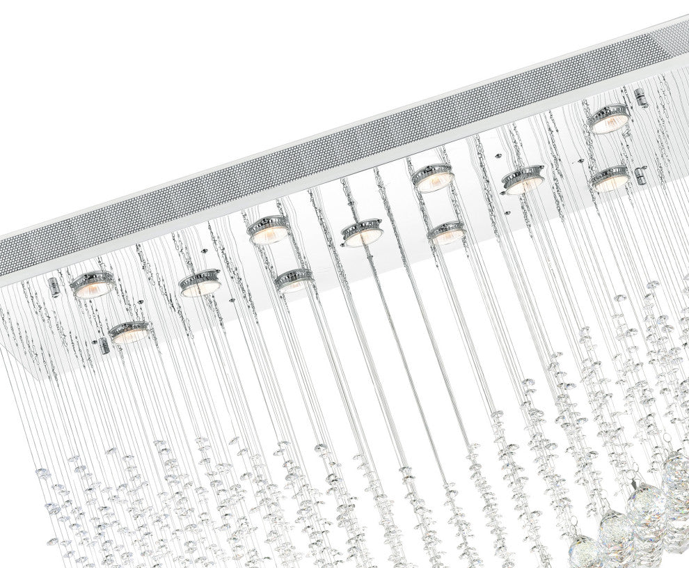 Twinkle 11 Light Flush Mount With Chrome Finish