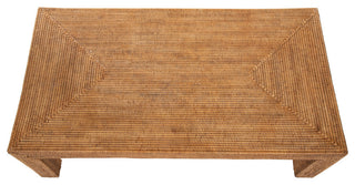 La Jolla Rattan Rectangular Coffee Table, Honey Brown