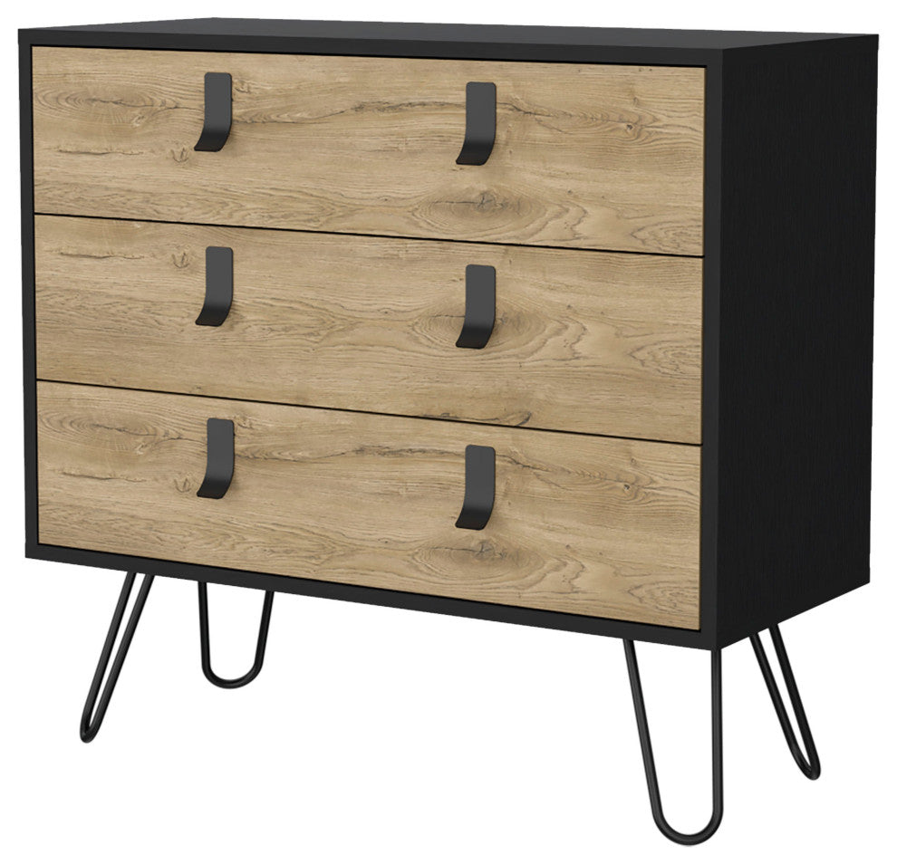 Kimball Hairpin Legs Dresser with 3-Drawers and Modern Design