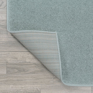 Haze Solid Low-Pile Light Blue 2 ft. x 14 ft. Runner Rug
