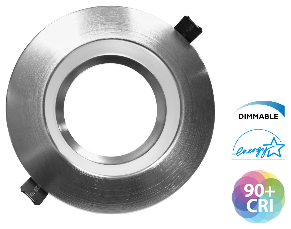 CLR-Select 6-inch Nickel Commercial Canless LED Downlight Kit