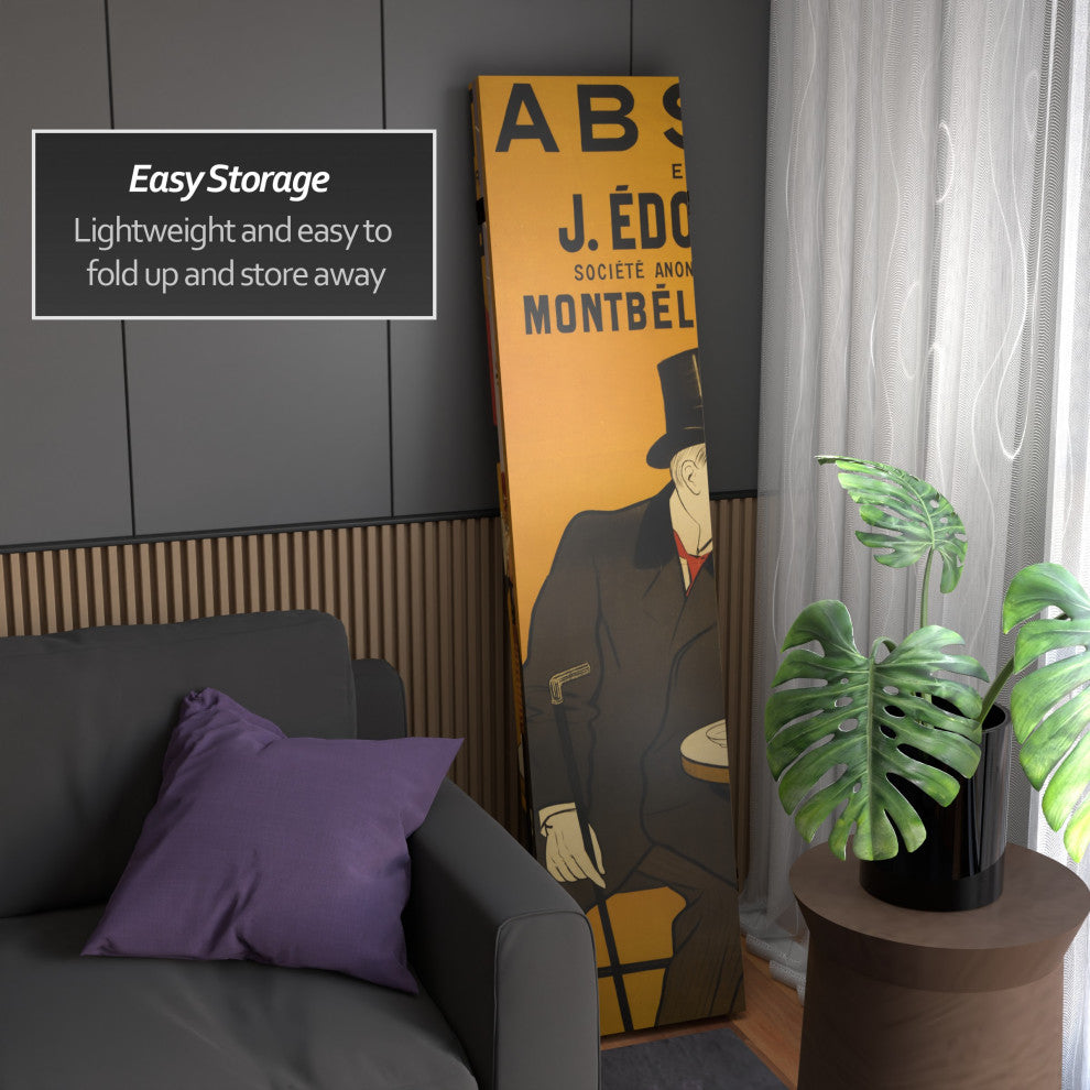 6' Tall Double Sided Absinthe Canvas Room Divider