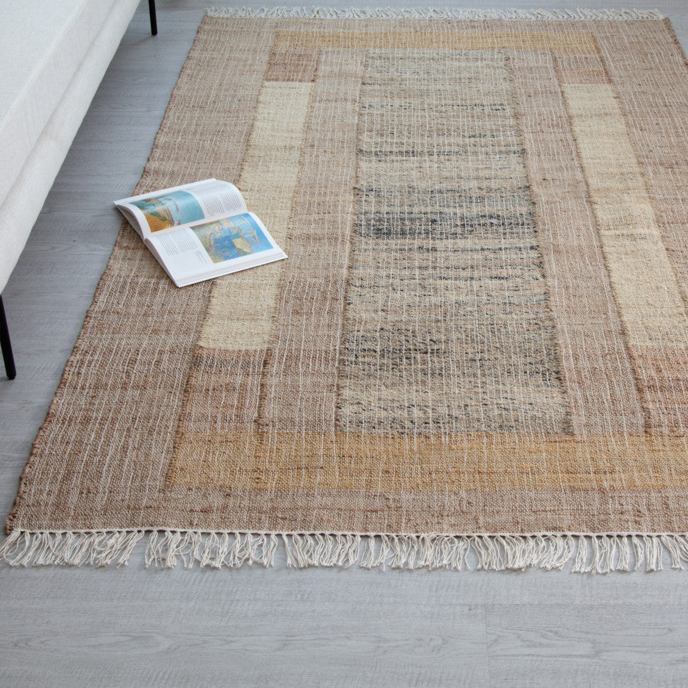8' x 10' Tillamook Natural and Multicolor Geo Flatweave Area Rug