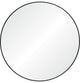 Posadas 36" Round Iron Matte Black Framed Wall Mirror