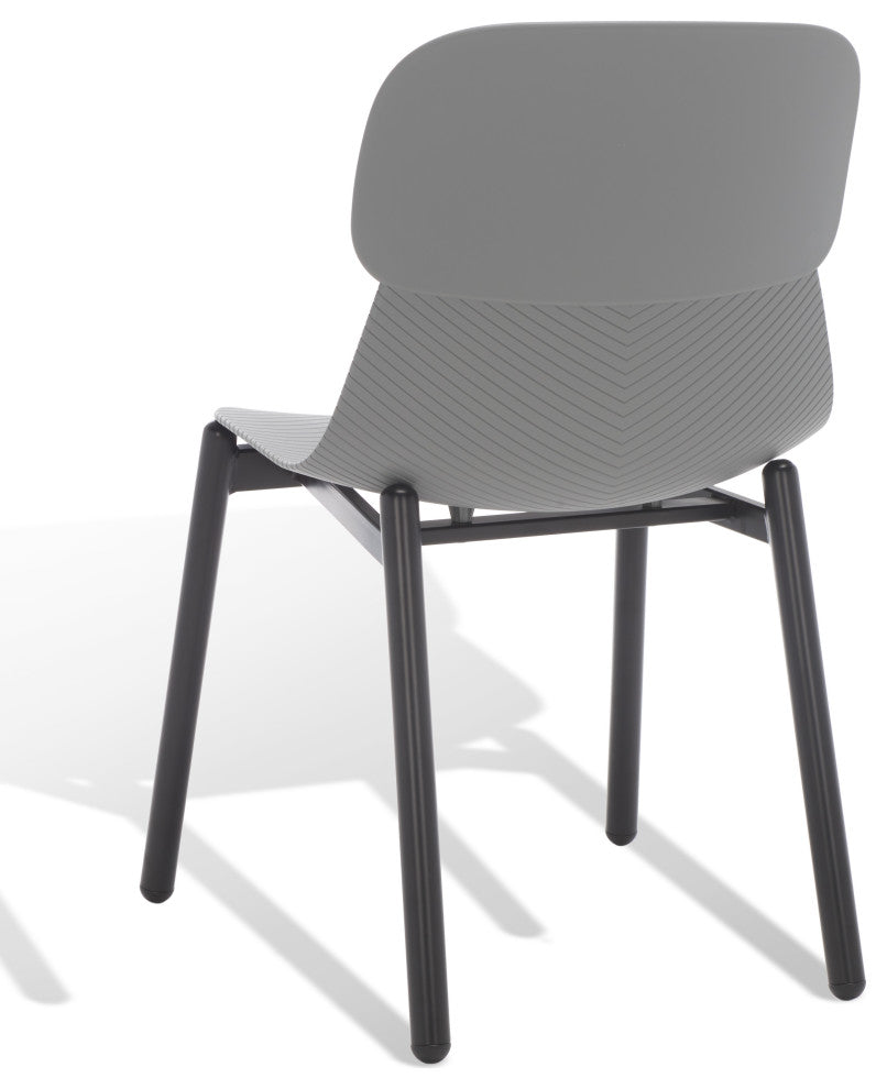 Safavieh Couture Abbie Molded Plastic Dining Chair, Grey/Black