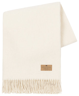 Juno Cashmere Throw, Ecru