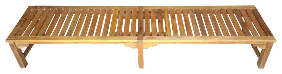 Teak Wood Santa Monica Backless Bench, 8''