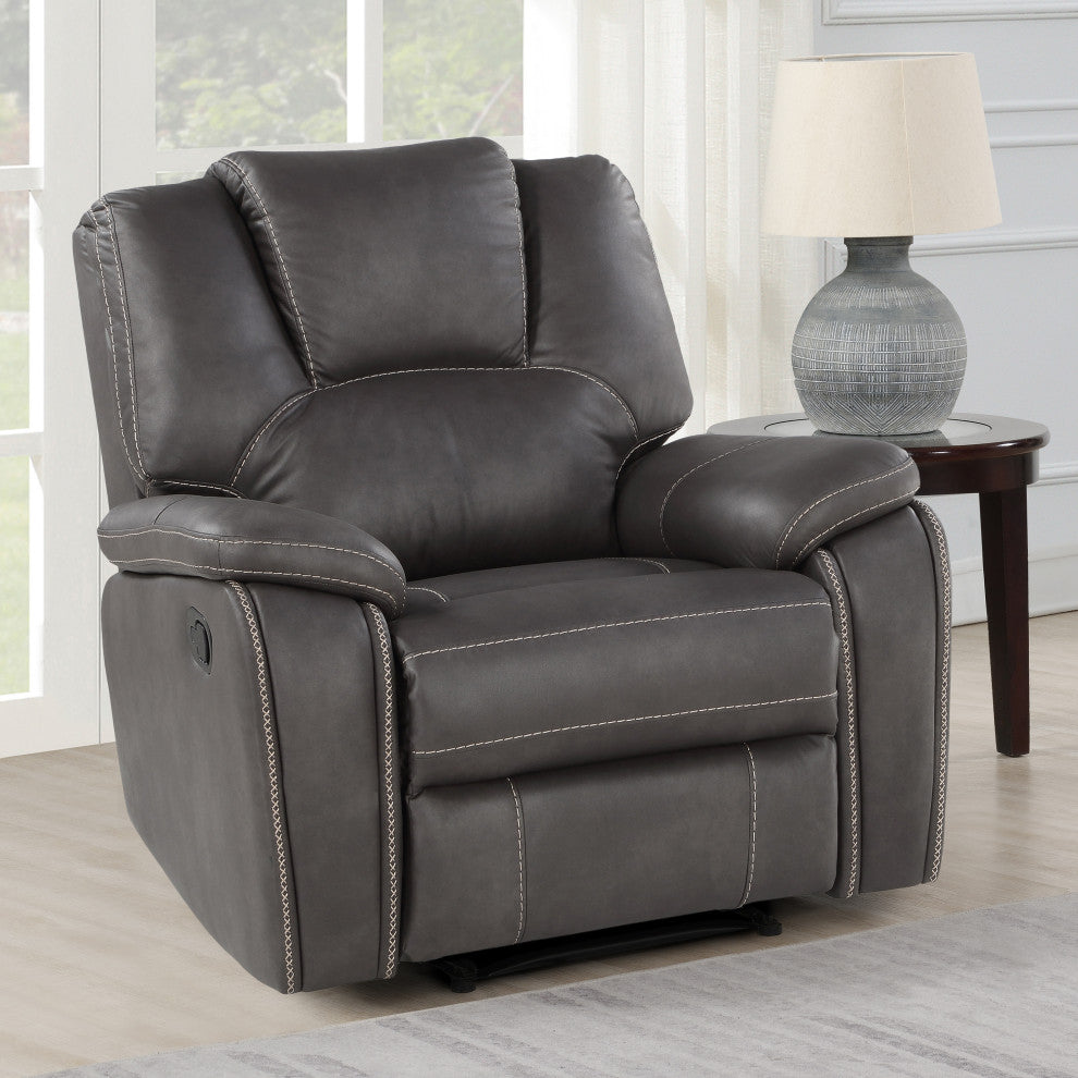 Katrine Manual Recliner, Charcoal