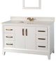 Fabia Collection 48" Bathroom Vanity With Sink, Mirror, Countertop, White