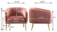 Velvet Accent Chairs, Fabric Upholstered Chairs